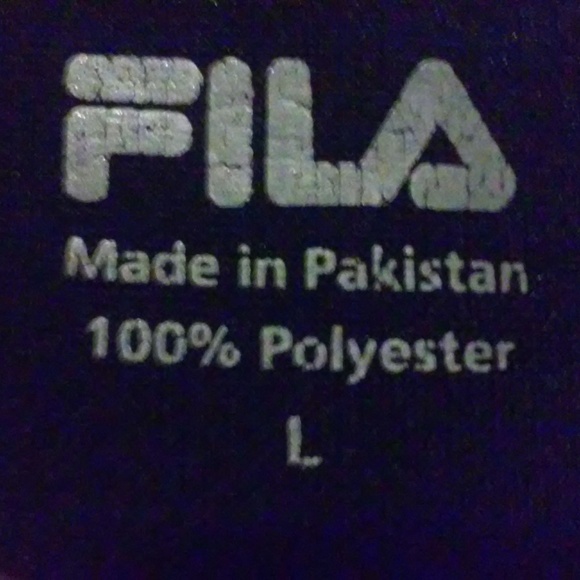 Black Fila T Shirt 100 Polyester - Picture 4 of 5